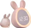 Hasenwecker Mit Nachtlicht Rosa, Digitale LED-Anzeige, Für Produktbild-Vorschau 1