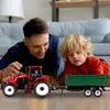Malplay Roter Traktor Spielzeug mit Abnehmbarem Anhänger, Produktbild-Vorschau 4