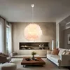Hängeleuchte, Federn, weiß, D 35 cm Produktbild-Vorschau 2