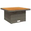 vidaXL 4-tlg. Garten-Lounge-Set mit Kissen Grau Poly Rattan Produktbild-Vorschau 6