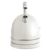 A close-up, front-facing view of a cream-colored electric kettle with silver accents, set against a plain white background. Produktbild-Vorschau
