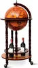 A wooden globe bar cart with two bottles of wine on a lower shelf. Anteprima dell’immagine prodotto