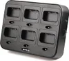 A black multi-charger for walkie-talkies is shown on a white background. Anteprima dell’immagine prodotto