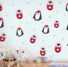 Vlies Fototapete - Brawling Penguins 200x140 cm Für Kinder Produktbild-Vorschau 1
