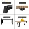 A collage of four images showcasing features of METALOPRO table legs. Anteprima dell’immagine prodotto