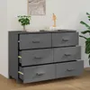 vidaXL Kredens HAMAR ciemnoszary 113x40x80 cm lite drewno Podgląd zdjęcia produktu 3