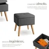 tectake® Sgabello con contenitore Elva in look lino Anteprima dell’immagine prodotto 16