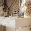 Make-uptafel QUINNIE met LED-spiegel, goudkleurig-chroom Productafbeelding-voorbeeld 4