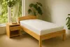 Einzelbett Buche geölt Holzbett stabiles Bett 100x200 #4462 Produktbild-Vorschau 1
