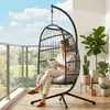 Outsunny Hängesessel mit Gestell faltbar Polyrattan Produktbild-Vorschau 9