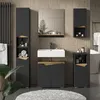 A modern bathroom vanity set with a sink, cabinets, and storage units. Náhled obrázku produktu