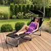 Outtec® Fauteuil de jardin pliable Chaise longue avec toit Voir les images du produit 15