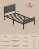 A diagram of a single bed frame with dimensions and specifications. Produktbild-Vorschau