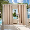 (132cm*274cm,Beige) 2 Stück Outdoor-Vorhänge Winddicht Produktbild-Vorschau 1
