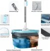 Wischmopp Set mit Eimer, 2 Kammersystem für Schmutz- & Produktbild-Vorschau 4