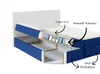 Cutaway view of a bed showing its internal structure and storage compartments. Produktbild-Vorschau