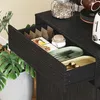HOMCOM Credenza da cucina con piano di lavoro, 6 ante, nera Anteprima dell’immagine prodotto 9