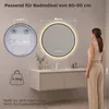 S'AFIELINA Badspiegel mit Beleuchtung Rund 60 cm Produktbild-Vorschau 2