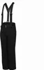 A pair of black ski pants with suspenders, shown from the side against a white background. Produktbild-Vorschau