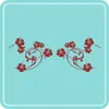 Aufkleber - Autoaufkleber-Set Hibiskus Swirl 2 Stk. je 50cm Produktbild-Vorschau 2