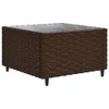 Design 11-tlg. Garten-Sofagarnitur mit Kissen Braun Poly Produktbild-Vorschau 5