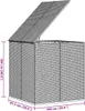 vidaXL Garten-Kissenbox PE Rattan 100x97,5x104 cm Braun Produktbild-Vorschau 7