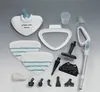 A collection of steam mop accessories laid out on a gray surface. Náhled obrázku produktu
