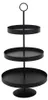Etagere LENJA schwarz aus Metall modernes Design 3-stöckige Produktbild-Vorschau 1