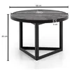 Couchtisch FineBuy Sofatisch 58x58x40 cm Massivholz Schwarz Produktbild-Vorschau 3