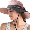 2 Stück Sonnenhut für Damen Outdoor Faltbar Safari Hut mit Produktbild-Vorschau 6