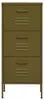 vidaXL Beistellschrank Olivgrün 42,5x35x101,5 cm Stahl Produktbild-Vorschau 3