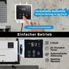 A close-up marketing image showing a wired control panel and a section of a dehumidifier with its control panel. Podgląd zdjęcia produktu