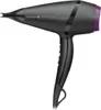 A black hairdryer with purple accents on a white background. Náhled obrázku produktu