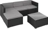 TecTake 404786, Lounge, Schwarz Produktbild-Vorschau 9