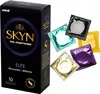 A box of SKYN Elite condoms and five individually wrapped condoms in various colors. Náhľad obrázku produktu