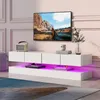 MODFU Meuble TV Élégant avec Éclairage LED et 2 Tiroirs - Voir les images du produit 1