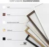 A display of different frame colors with corresponding text labels. Produktbild-Vorschau