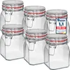 WELLGRO Einmachgläser mit Bügelverschluss eckig 900ml - Produktbild-Vorschau 1