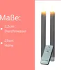 Stabkerzen LED mit Timer TAUPE GRAU 2er indoor mit Timer Produktbild-Vorschau 4
