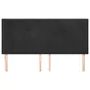 The Living Store Kopfteile 4 Stk. Schwarz 100x5x78/88 cm Produktbild-Vorschau 3