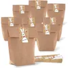 25 kleine Papiertüte braun rot weiß HERZ Frohe Ostern Produktbild-Vorschau 2