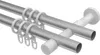 Interdeco Gardinenstange / Vorhangstange Silbergrau / Weiß, Produktbild-Vorschau 3