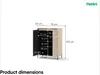 A diagram showing the dimensions of a cabinet. Produktbild-Vorschau