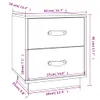 vidaXL Nachttisch Grau 40x34x45 cm Massivholz Kiefer -  Produktbild-Vorschau 10