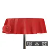 PVC Garten Tischdecke 140 cm rund rot wetterbeständig Produktbild-Vorschau 3