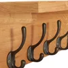 vidaXL Nástenný vešiak na kabáty 90x16x16 cm Dubový masív Náhľad obrázku produktu 5