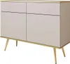 FURNLUX Anrichte Oro Beige Und Gold 107cm / Hauptfarbe: Produktbild-Vorschau 1