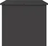 A plain, front-facing view of a dark gray storage box with a sloped roof. Podgląd zdjęcia produktu