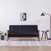 vidaXL Sofa 3-Sitzer Schwarz Kunstleder Produktbild-Vorschau 2
