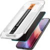 A screen protector kit for an iPhone, showing the applicator, screen protector, and phone. Anteprima dell’immagine prodotto